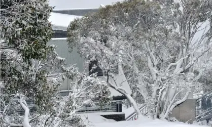  ??  ?? Hotham Alpine Resort in eastern Victoria. The Bureau of Meteorolog­y has warned of strong winds in elevated parts of eastern Victoria, including Mount Baw Baw, Mount Buller, Falls Creek and Mount Hotham.