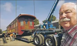  ?? FILLMORE & WESTERN
Anne Cusack Los Angeles Times ?? co-owner David Wilkinson, shown in 2010, is fighting eviction. Behind him is a rail car used for filming of “Water for Elephants.”