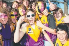  ??  ?? LIVING THE DREAM: A young Sam Jacka leads the Thomson support at the 2008 GDFL grand final.