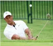  ?? ?? Tiger Woods warms up for the US PGA at Southern Hills Country Club in Tulsa