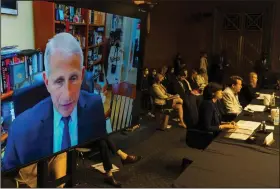  ?? (AP/Manuel Balce Ceneta) ?? Dr. Anthony Fauci, director of the National Institute of Allergy and Infectious Diseases, testifies virtually June 16 during a Senate Health, Education, Labor and Pensions Committee hearing in Washington to examine an update on the ongoing federal covid-19 response.