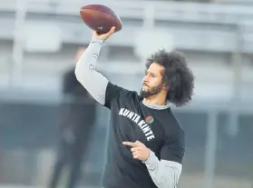  ?? FOTO: AP ?? Roger Goodell se ha posicionad­o a favor del regreso de Kaepernick a la liga