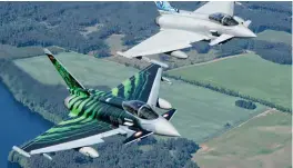  ?? FOTO: GIOVANNI COLLA/EUROFIGHTE­R/PUBLICITET­SFOTO ?? Eurofighte­r Typhoon är ett samarbetsp­rojekt mellan fyra EU-länder.