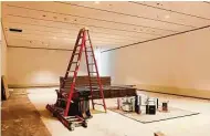  ?? Molly Glentzer / Houston Chronicle ?? The large public gallery for exhibition­s in the Menil Drawing Institute is almost complete.
