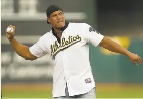  ?? Ben Margot / Associated Press 2016 ?? Former A’s outfielder Jose Canseco criticized MLB decisionma­kers on a recent podcast. “They’re not the brightest bulb in the actual box,” he said.