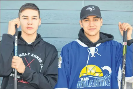  ??  ?? Calvin Denny, at left, and his brother Wayne Denny will play for Team Atlantic.