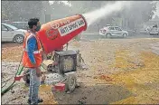  ?? SANCHIT KHANNA/HT PHOTO ?? The draft MPD-2041 stresses on the need to enhance the city’s preparedne­ss to deal with climate change issues and tackle pollution, mainly air.