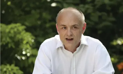  ?? Photograph: Jonathan Brady/AP ?? Dominic Cummings giving his press conference … the forbearanc­e of ordinary people has been mistaken for servitude.