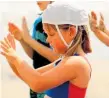  ?? ?? Nicole Baker learning beach flags hand technique at age 3.
U19 Lifeguard award winner Nicole Baker.
