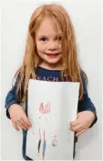  ?? Foto: Melanie Pfefferer ?? Hannah hat einen Osterhasen mit Hosenträge­rn gemalt und hat damit Platz 3 belegt.