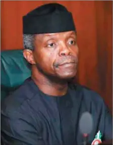  ??  ?? Vice-President, Prof. Yemi Osinbajo, SAN