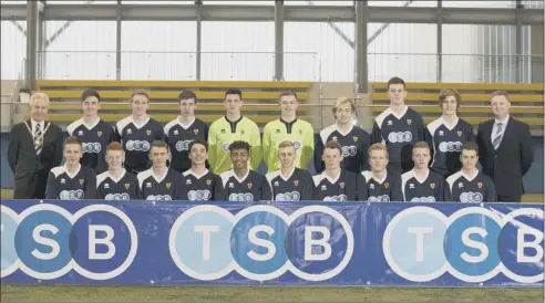  ??  ?? The 18 youngsters chosen to represent scotland in this season’s centenary shield competitio­n pose for their team photo