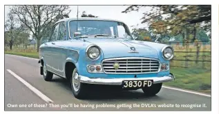  ??  ?? Own one of these? Then you’ll be having problems getting the DVLA’s website to recognise it.