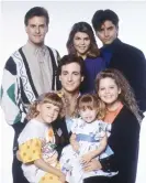  ?? Photograph: Lorimar/Warner Bros/Kobal/REX/ Shuttersto­ck ?? The cast of Full House in 1989: David Coulier, Jodie Sweetin, Saget (centre), Lori Loughlin, Mary-Kate Olsen, John Stamos and Candace Cameron.
