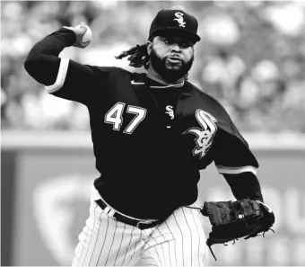  ?? QUINN HARRIS/GETTY IMAGES ?? Sox starter Johnny Cueto pitched 6⅔ innings, allowing five earned runs on nine hits with three walks on Saturday night. Cueto did not allow a run in his first two starts.