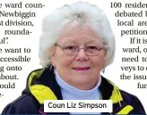  ?? ?? Coun Liz Simpson