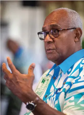  ?? Photo: Leon Lord ?? Great Council of Chiefs chair Ratu Viliame Seruvakula.