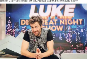  ?? FOTO: H. KAISER/DPA ?? Der Komiker Luke Mockridge bei der Aufzeichnu­ng der ersten Folge von „Luke! Die Greatnight­show“.