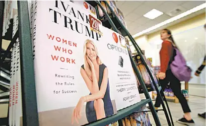  ?? JEWEL SAMAD/AFP ?? Ivanka Trump presentó su libro de autoayuda sobre las “reglas del éxito” como ex modelo y millonaria.