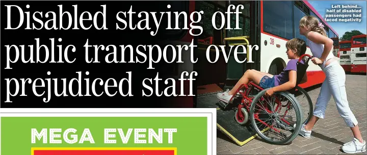  ?? Picture: REX/SHUTTERSTO­CK ?? Left behind... half of disabled passengers had faced negativity