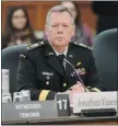  ?? The Canadian Press ?? Maj.-Gen. Jonathan Vance appears Thursday before the Commons standing committee
on foreign affairs.