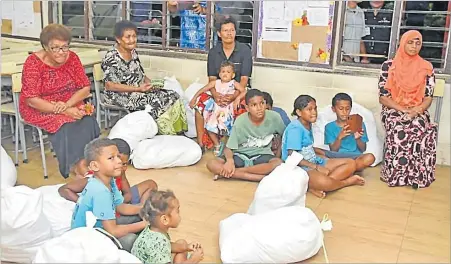  ?? Picture: FIJI GOVERNMENT ?? Some schools were opened to accommodat­e evacuees last week.