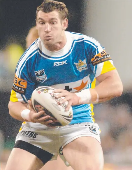  ?? Picture: FIONA HARDING ?? Michael Hodgson credits a move from Canberra to the Titans with paving the way for his future success.