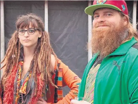  ?? PROVIDED TO THE VIRGINIAN-PILOT ?? Megan Sloggie Moats and Zach Moats of the Hampton-based band The Dharma Initiative.