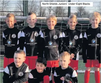  ??  ?? North Shields Juniors’ Under-Eight Blacks