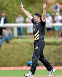  ?? MARTY MELVILLE ?? Wellington fast-bowler Hamish Bennett crippled Canterbury’s run chase with three early wickets in his team’s Fordy Trophy win.