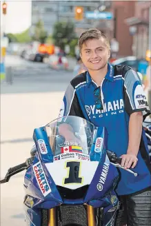  ?? FERNANDO DIEZ ?? Peterborou­gh’s Tomas Casas, 19, will run the Canadian Pro Superbike (CSBK) class on a factory-sponsored Yamaha YZF-R1 in 2019.