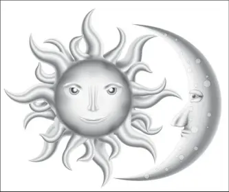  ?? ?? Not just opposites, the sun and the moon can complement each other (Image by macrovecto­r on Freepik)