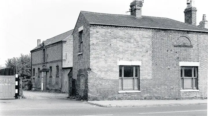  ??  ?? Pictured to the right is the Derby Road home of the Crane family, with the egg packing factory building at the back. Photograph supplied by Mike Jones