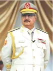  ??  ?? Libyan commander Khalifa Haftar