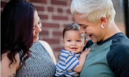  ?? Photograph: Getty Images ?? Researcher­s found most outcomes were similar between those of same-sex and heterosexu­al parents, and some sexual minority families had ‘even better outcomes in some domains’.