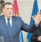  ??  ?? MILORAD DODIK Najnoviji sukob Milorada Dodika i mons. Franje Komarice nastao je nakon što je biskup dao intervju turskoj agenciji Anadolija