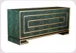  ?? [PHOTO BY
MICK HETMAN, KEITH FRITZ FINE FURNITURE, BROWN DAVIS INTERIORS/AP] ?? Cabinet with brass inlay and burled wood in a beautiful green by Davis Brown and crafted by Keith Fritz Fine Furniture.