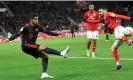  ?? ?? João Cancelo (left) provided an assist just 17 minutes into this Bayern Munich debut. Photograph: Thomas Kienzle/AFP/ Getty Images