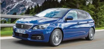  ?? Foto: Peugeot ?? Golf Gegner aus Frankreich: der äußerlich nur dezent überarbeit­ete Peugeot 308.