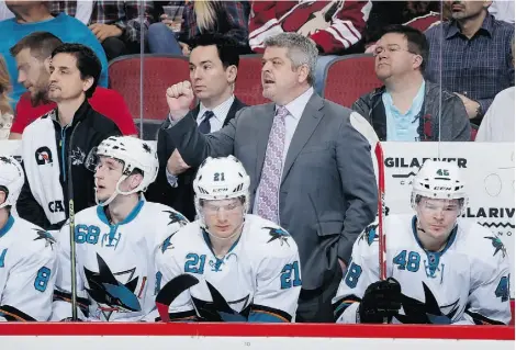  ?? CHRISTIAN PETERSEN/GETTY IMAGES/FILE ?? Former San Jose Sharks assistant coach Jay Woodcroft will join Todd McLellan on the Edmonton Oilers coaching staff.
