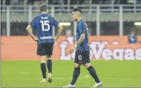  ?? Foto: ap ?? Lautaro lo intentó, pero no pudo evitar la derrota del Inter