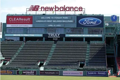  ?? MATT sTONE / hErAld sTAFF ?? SPICING IT UP: The new ‘Truly Terrace’ at Fenway Park is an 8,800-square-foot space that includes an island bar, food and beverage stands, drink market and restrooms.