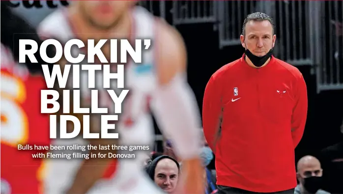  ?? NAM Y. HUH/AP ?? Assistant coach Chris Fleming has been in charge of the Bulls after coach Billy Donovan was put into the health and safety protocols. In those three games, the Bulls are 3-0 and averaging 125 points.