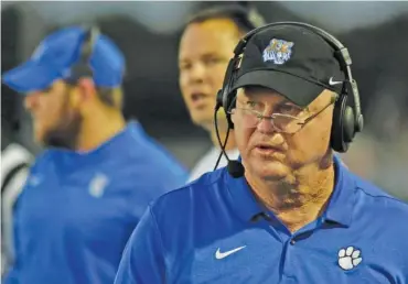  ?? STAFF FILE PHOTO ?? Veteran Ringgold football coach Robert Akins and the Tigers endured an 0-10 season last year, but he believes his players are better off after perseverin­g through the tough times, and he has no plans to walk away from the game right now.