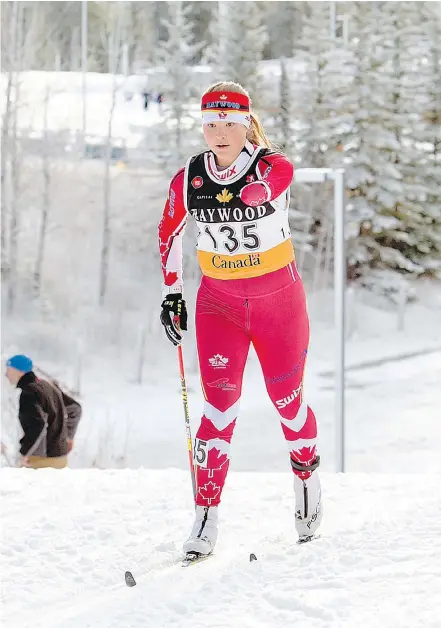  ?? — POSTMEDIA NEWS FILES ?? Brittany Hudak is a member of the Canadian Para-Nordic World Cup team and will be competing at the World Cup stop in Canmore, Alta. in preparatio­n for the 2018 Paralympic­s.