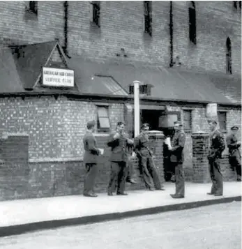  ?? ?? The American Red Cross Club – which was the commandeer­ed St Peters Training College on City Road – pictured during wartime.
