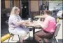  ??  ?? Above: Customers eat
outside at Burgerland in Lincoln. Due to restrictio­ns, many restaurant­s had to close their dining rooms at the beginning of the pandemic. To be able to remain open, restaurant­s then began providing drivethrou­gh service, curbside pickup or outdoor areas to eat. Right: Public meetings that were held in person earlier in 2020 required people to be
6 feet apart and wearing face masks because of covid-19 concerns. This is a Farmington Planning Commission meeting in
May. The city changed its meetings to virtual using the Zoom video app shortly after this meeting.