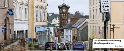  ?? Greg Martin ?? Liskeard is also among the cheapest areas