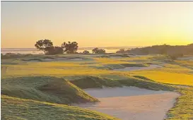  ?? LOST PINES RESORT ?? The long par-5 third hole at Wolfdancer serves up dramatic views of central Texas and plenty of danger in its many bunkers.