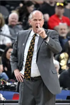  ?? DAVID BECKER — THE ASSOCIATED PRESS ?? Colorado head coach Tad Boyle calls out to his team against UCLA on March 9in Las Vegas.